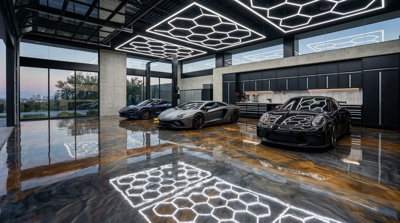 Epoxy49 Mirror Finish Metallic Epoxy Garage Floor